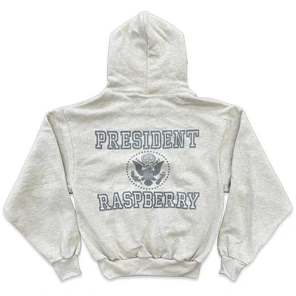 President Raspberry Hoodie – White

