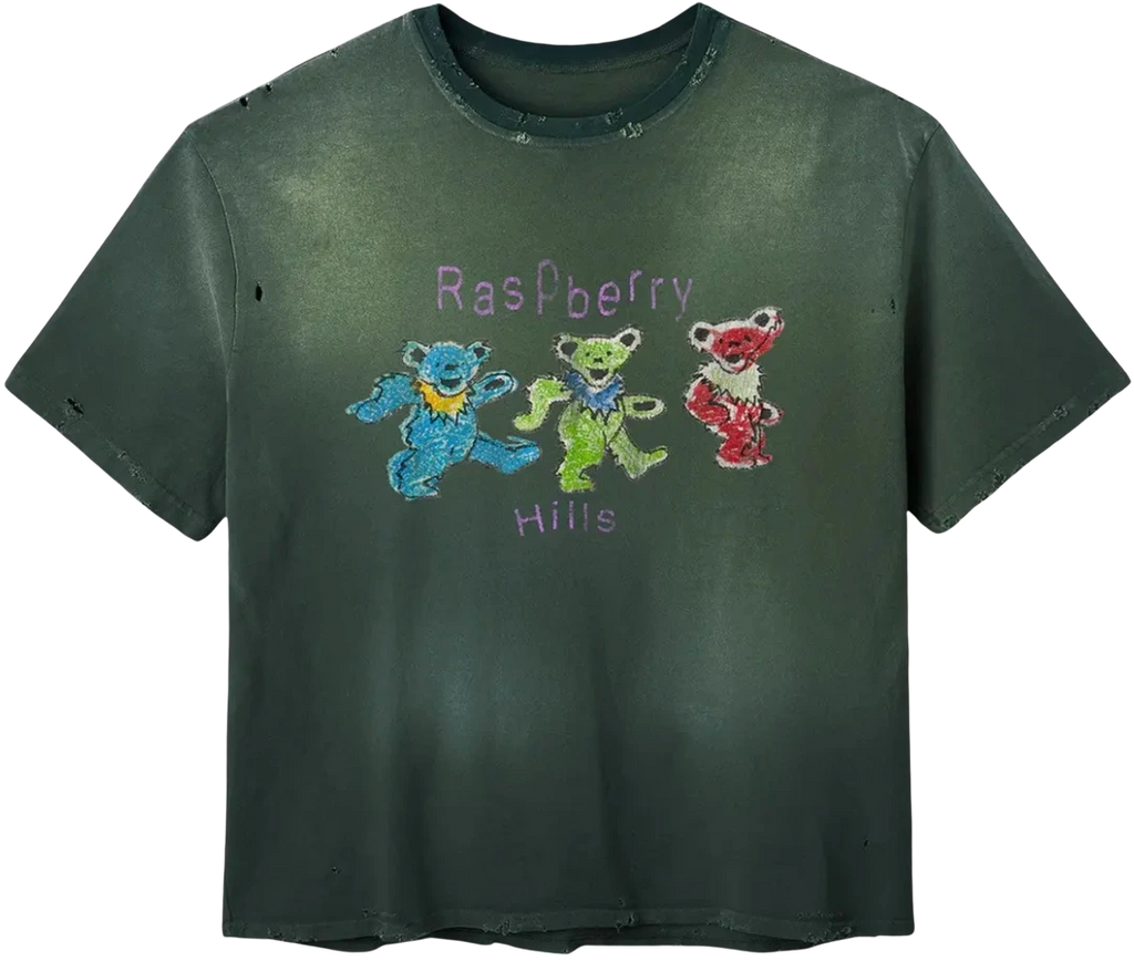 Gold+Vintage Raspberry Hills Grateful Berry Green Tee