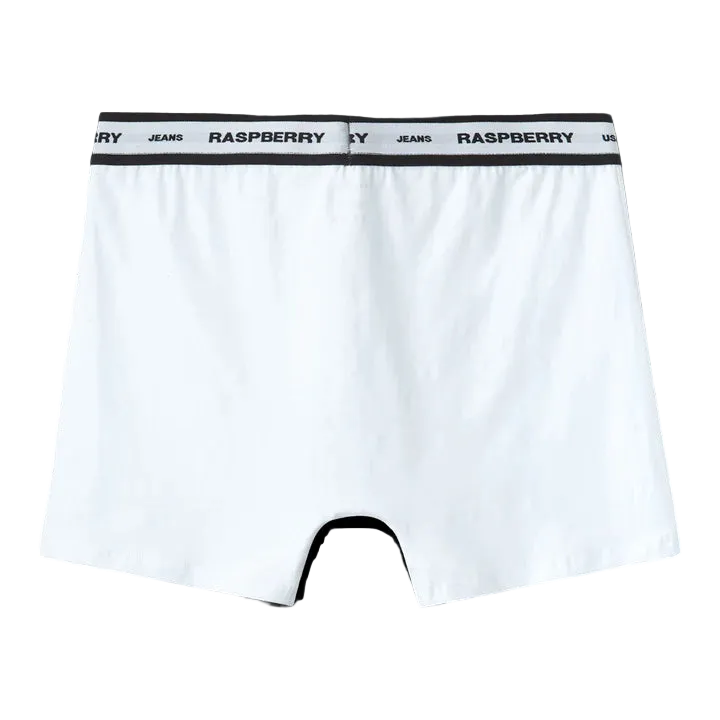 RASPBERRY HILLS WHITE BOXER BRIEFS
