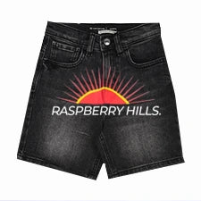 Raspberry Hills Black Jeans Short
