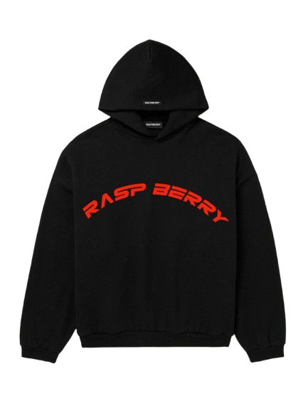 Raspberry Hills New Black Hoodie
